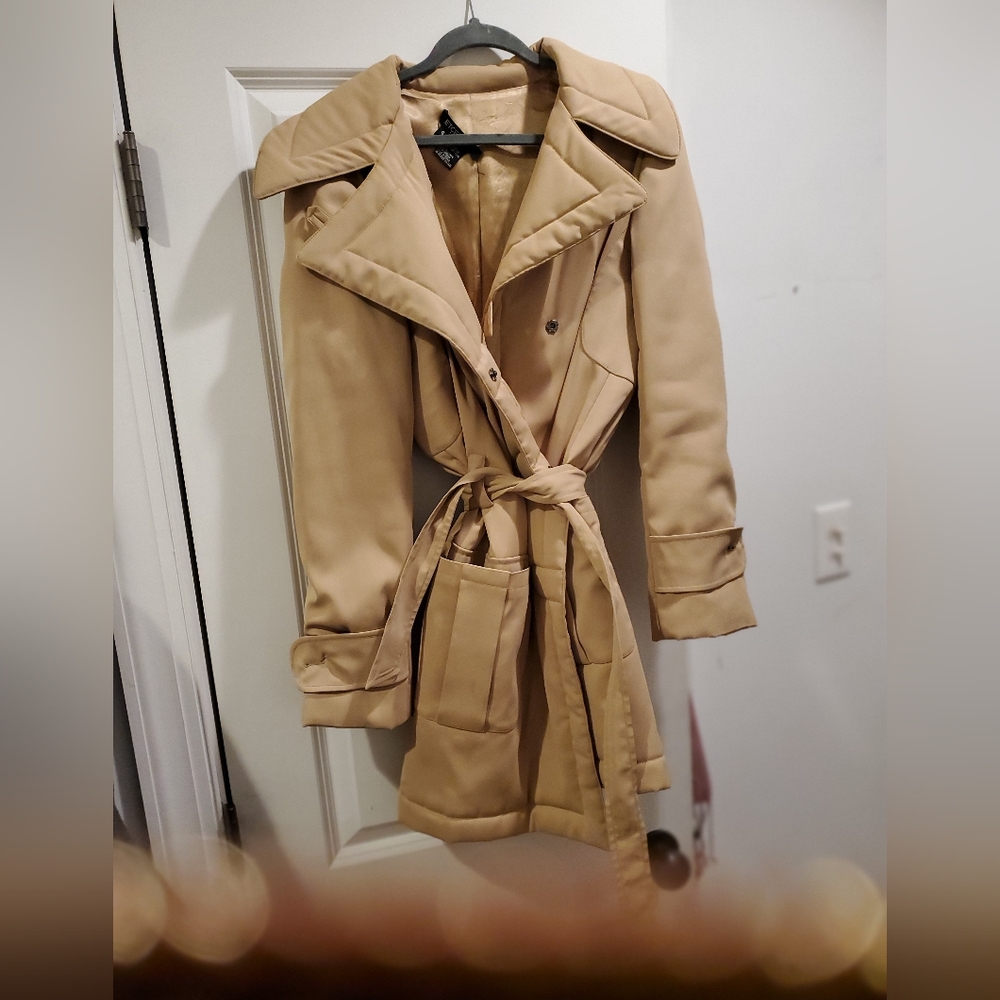 Tan Etcetera Trench Coat small\medium OBO